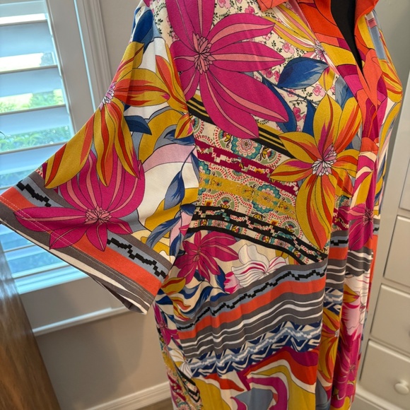 Johnny Was RACHEL MAY SHORT SLEEVE SWING POLO 2X - Picture 5 of 10